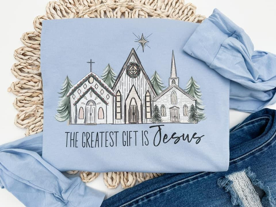 Greatest Gift Is Jesus Long Sleeve Tee