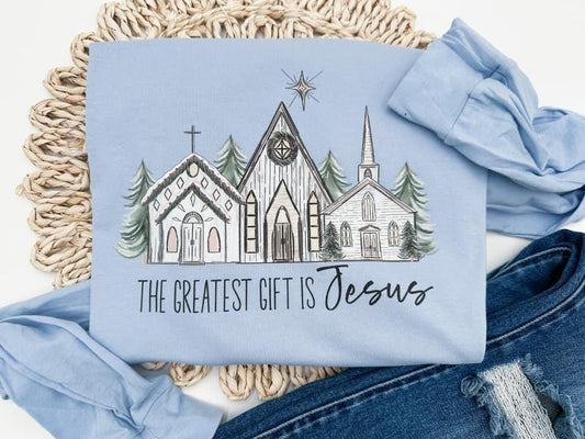 Greatest Gift Is Jesus Long Sleeve Tee