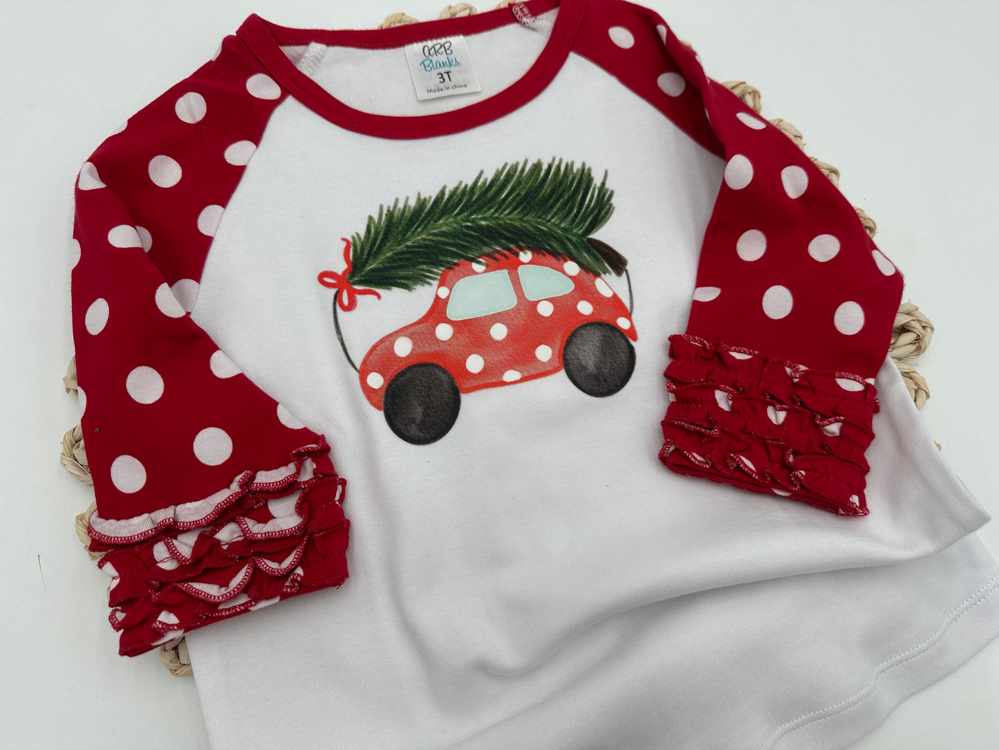 Girl Christmas Car tee