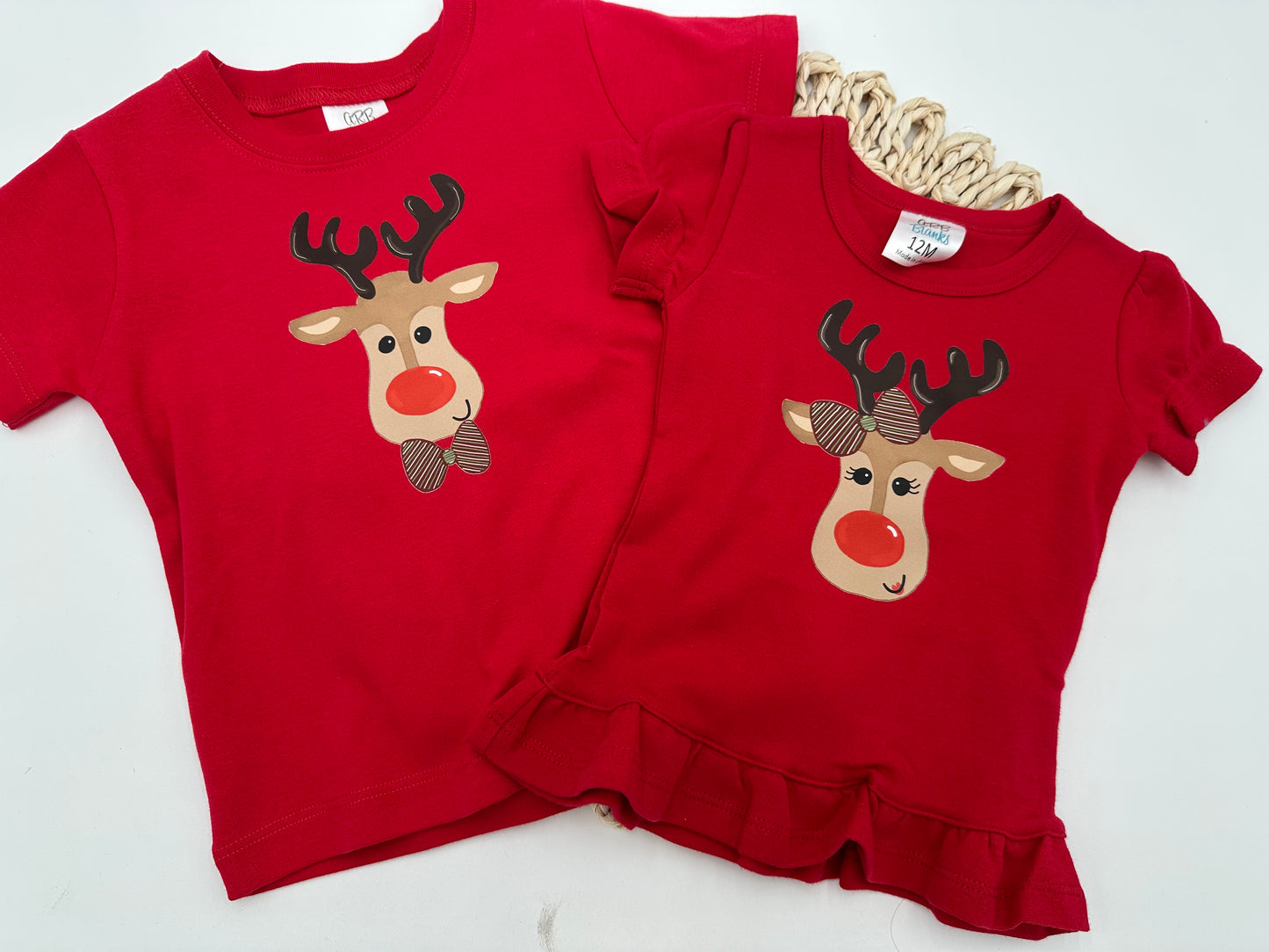 Reindeer Tees (Girl and Boy option)