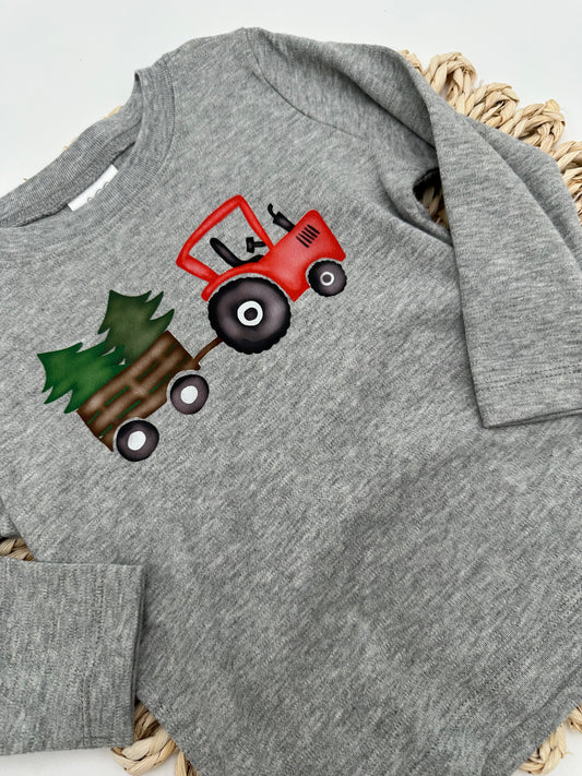 Long Sleeve Christmas Truck tee