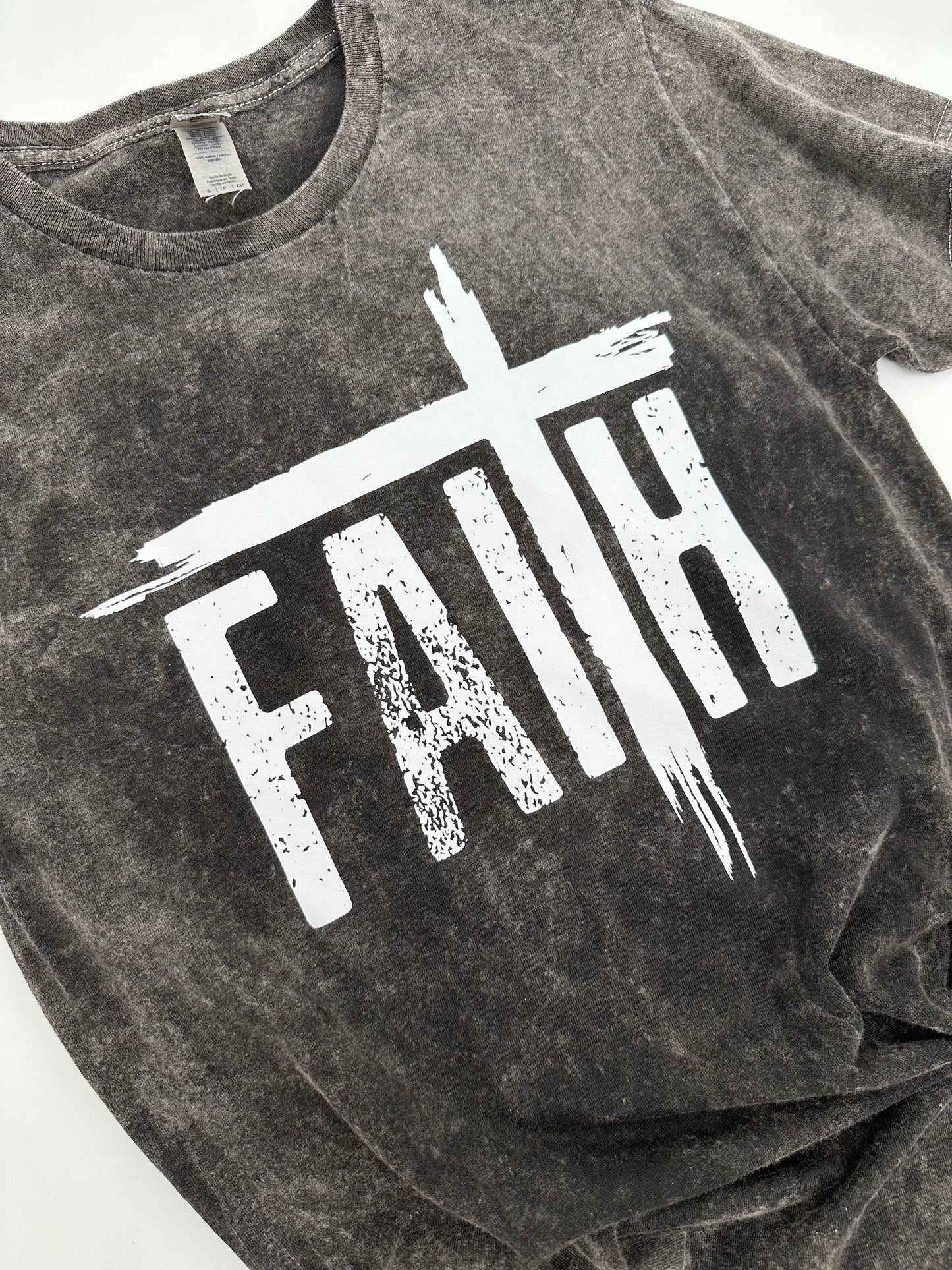 Faith Acid Wash Tee