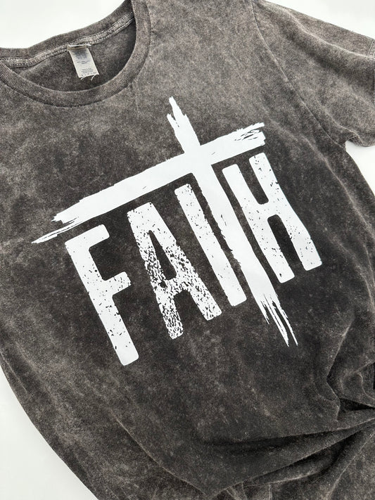 Faith Acid Wash Tee